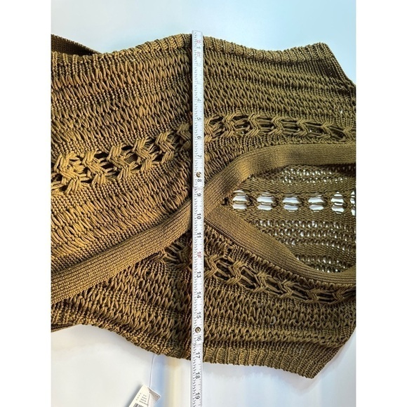 A by Anthropologie Crochet Sheer Sleeveless V-Neck Vest - Picture 8 of 9